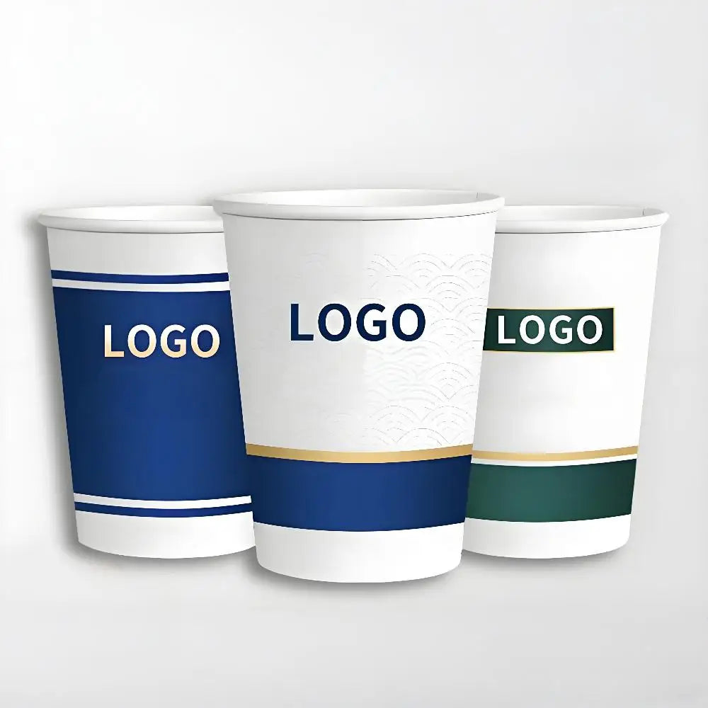 100pcs 250ml disposable paper cup with customizable logo personalized coffee paper cup for event and party, Company Hospitality
