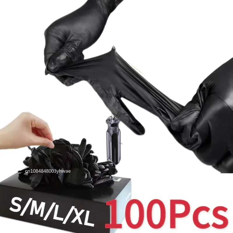 Disposable Latex Gloves Black Home Nitrile Gloves Durable Kitchen Cooking Tools  Washing Car Gardening Cleaning Work Gloves