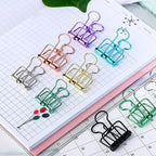 High Quality 51/32/19mm Multicolor Metal Binder Clip Clamp Paper Bookmark Clips Decorative Journal Clips School Office Supplies