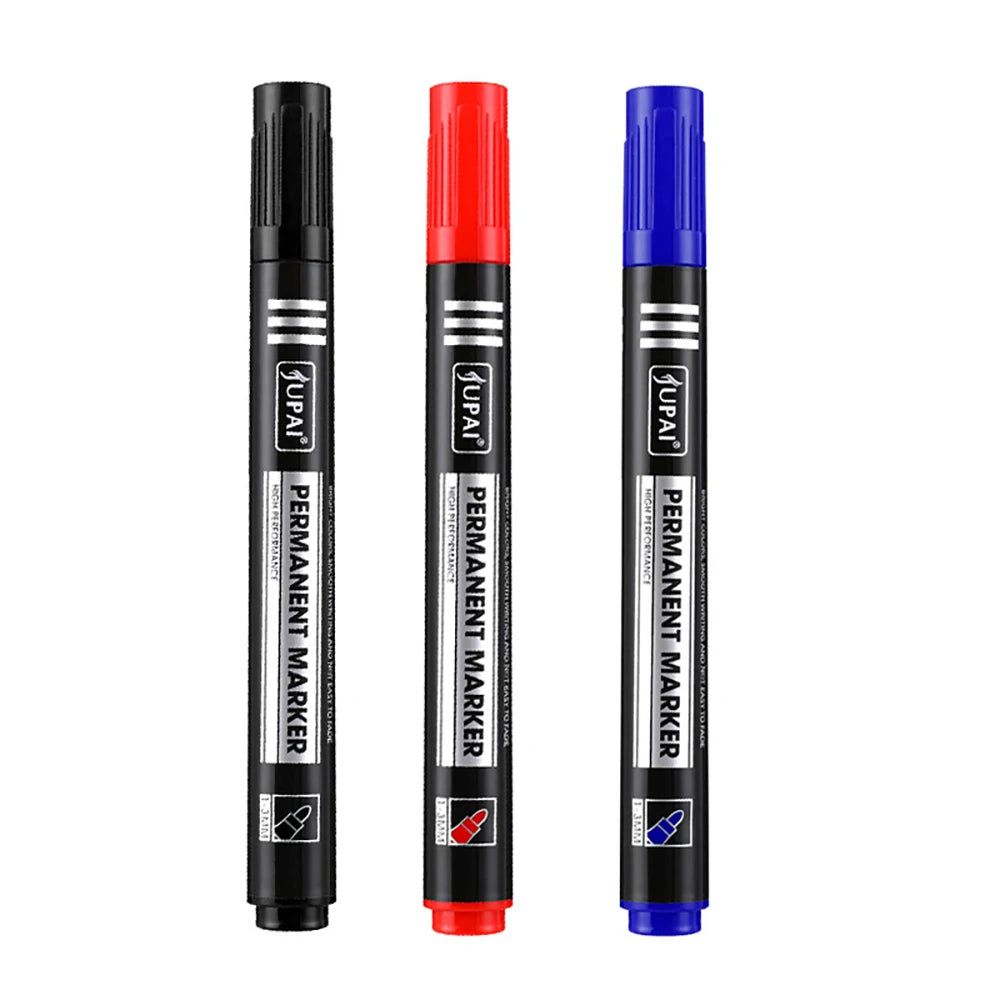 3 Pcs/Colors Permanent Marker Pens – Quick-Drying & Eraser-Resistant | For Note-Taking & Marking | Office Stationery.