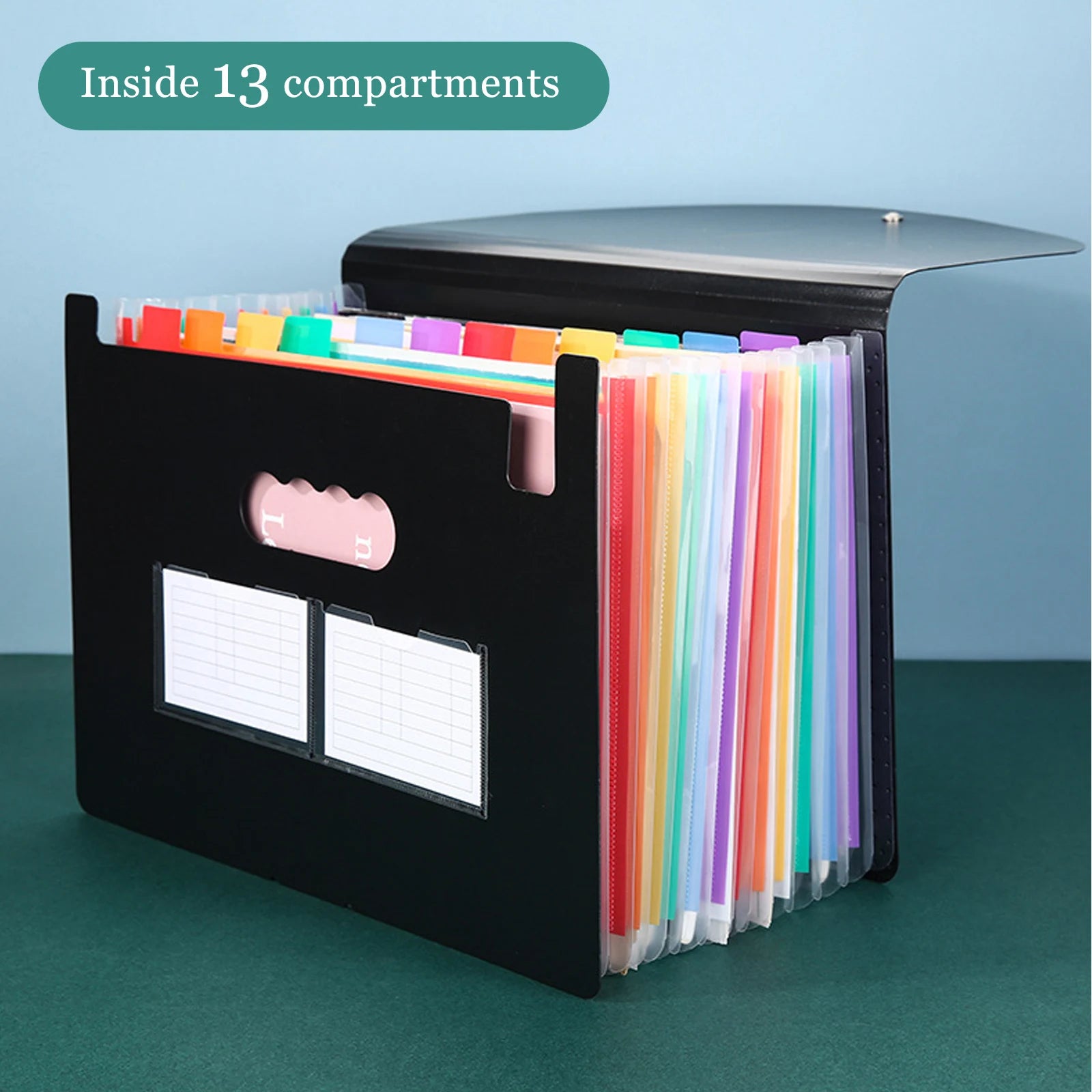 13/25 Pockets Accordian File Folder Expanding File Organizer Filing Box Multicolored Paper/Bill/Receipt/Document Holder Bag A4