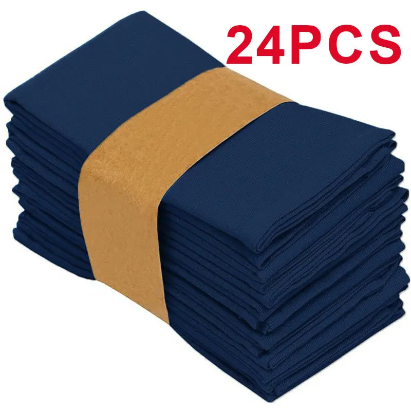 Plain Colour Napkins Durable Polyester Thicken Placemat Reusable for Kitchen Dining  Wedding Decoration