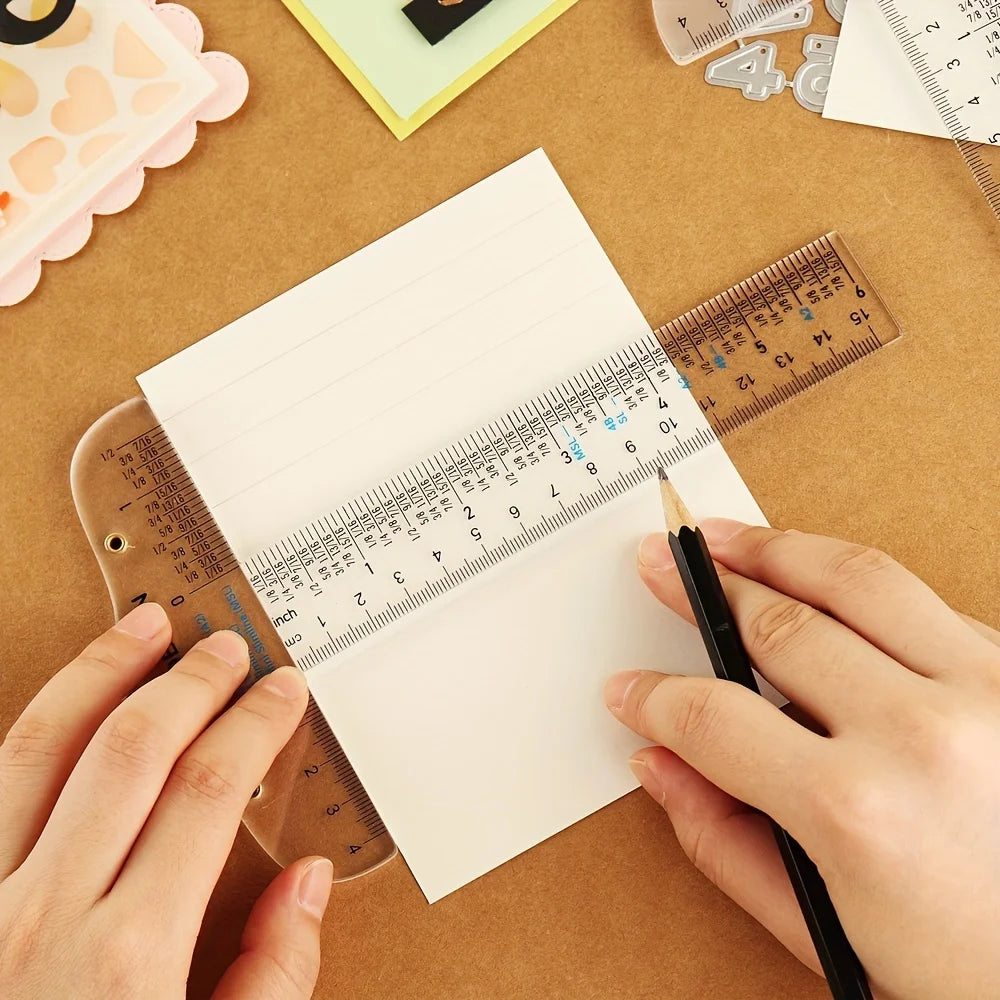 Precision 6 & 12 Acrylic T-Square Ruler – Perfect Alignment Tool for Crafting, Cardmaking, and Scrapbooking