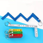 Mini Folding Ruler Keychain Portable Plastic Measuring Tape