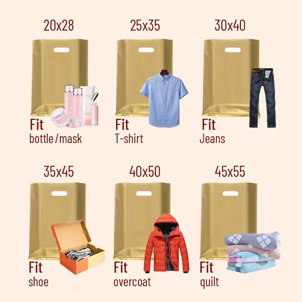 100Pcs Customized Logo Mailers Plastic Bags Gift Bags Mailing Opaque Packaging Postal Boutique Shopping Bags Printing Logo Bags