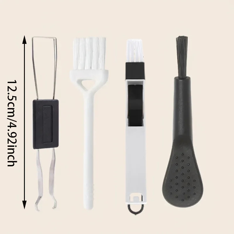 4pcs Keyboard Cleaning Kit with Keycap Puller, Plastic Keycap Remover & Shaft Cleaner for Mechanical Keyboard Maintenance.