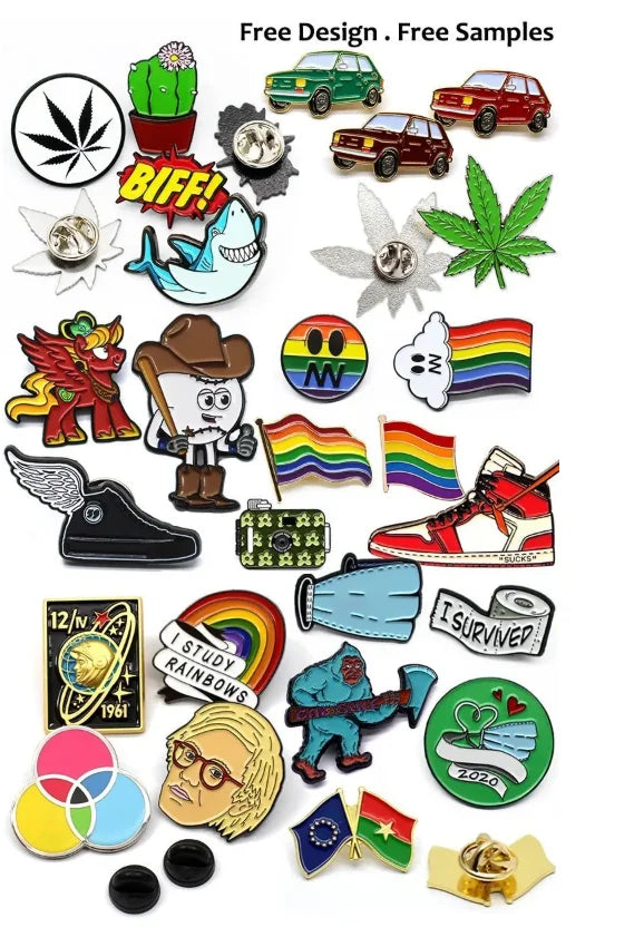[Minimum 100pcs] Custom Logo Enamel Pin Soft/Hard Label Customized Metal Badges Lapel Brooches On Backpack Or Friend Gift
