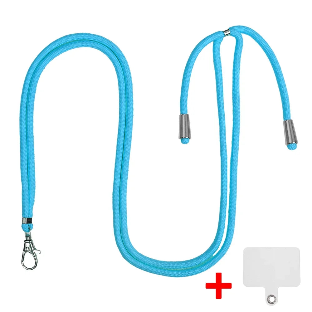 Cell Phone Lanyard Crossbody Adjustable Neck Strap for Around The Hand with Clear Tether Tab for Most Full Coverage Phones Case
