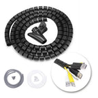 Cable Tube Sleeve Flexible Cord Bundler Wire Wrap Cable Management System Desk Wire Organizer for Office Home TV PC Computer