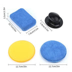 SEAMETAL 8-13pcs Microfiber Car Wax Applicator Pads Soft Auto Detailing Wax Sponge Set Car Paint Care Polishing Cleaning Pads