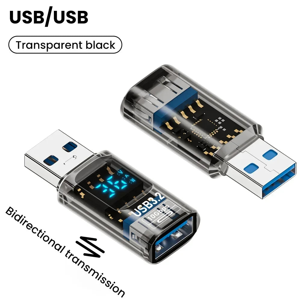 Digital Display USB3.2 Adapter USB A To Type C Adapter Data Transfer 60w Fast Charging USB C Converter For PC iphone15 Samsung