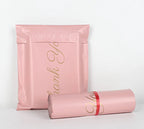 100PCS Baby Pink Poly Mailer Adhesive Envelope Thank You Bag DIY T-shirt Bra Gifts Shoes Box Express Shipping Packaging Pouches