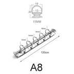 30mm A5A6A7 Notebook 6-Hole Binder Clips Binding Replacement Clip Metal Rings Accessories Loose-leaf Budget Binder Binding Rings
