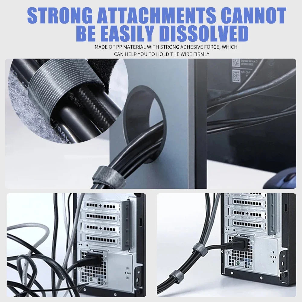 Cable Organizer USB Cable Management Protector Earphone Mouse Cord Ties 1/2/3/5M Management Phone Accessory For iPhone Samsung