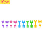 Mini fruit forks toothpicks skewer set for kids children plastic animal food picks for bento Lunch box decorating accessories