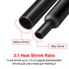 5 Meter 3:1 Waterproof Heat Shrink Tube Insulating Sleeve Wire Protection Dual Wall  Heat-shrinkable Sleeve With Glue Inside