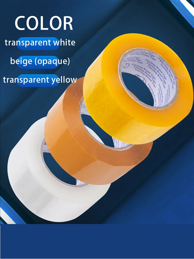 1roll 42mm Width Clear Yellow Packing Tape, Heavy Duty Packaging Tape for Shipping Packaging Mobile Sealing, 40-190m
