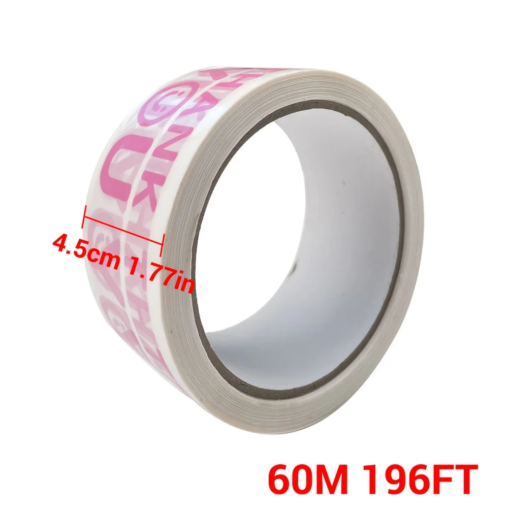 Colorful Smiley Face Thanks Printing Decorative Packaging Tape Express Sealing Gift Packaging Shipping and Packaging