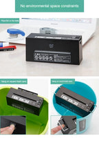 Low-Power Battery Electric Paper Shredder for Office And Household Mini Convenient Document Miniature Long Strip Shredder