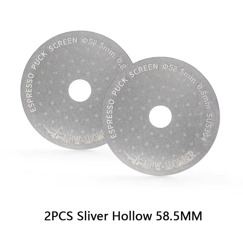 MHW-3BOMBER Titanium Coating Espresso Puck Screen 51/53/58.5mm Reusable Metal Filter 0.8mm Thickness Lower Shower Screen
