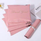 100PCS Baby Pink Poly Mailer Adhesive Envelope Thank You Bag DIY T-shirt Bra Gifts Shoes Box Express Shipping Packaging Pouches