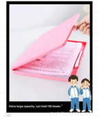 A4 Transparent File Box High Aesthetic Student Test Paper Simple Large Capacity Storage Box Writing Board Office Supplies