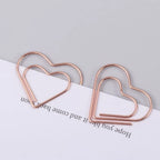 50/20pcs Love Diamond Crown Envelope Stationery Photo Tickets Office Supplies Metal Book Paper Clip Paperclips Mini Binder Clips