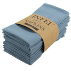 Set of 12 PCS 40x40cm Cotton Linen Blended Cloth Napkins Placemats Soft Dining Table Tea Towels For Home & Events Use