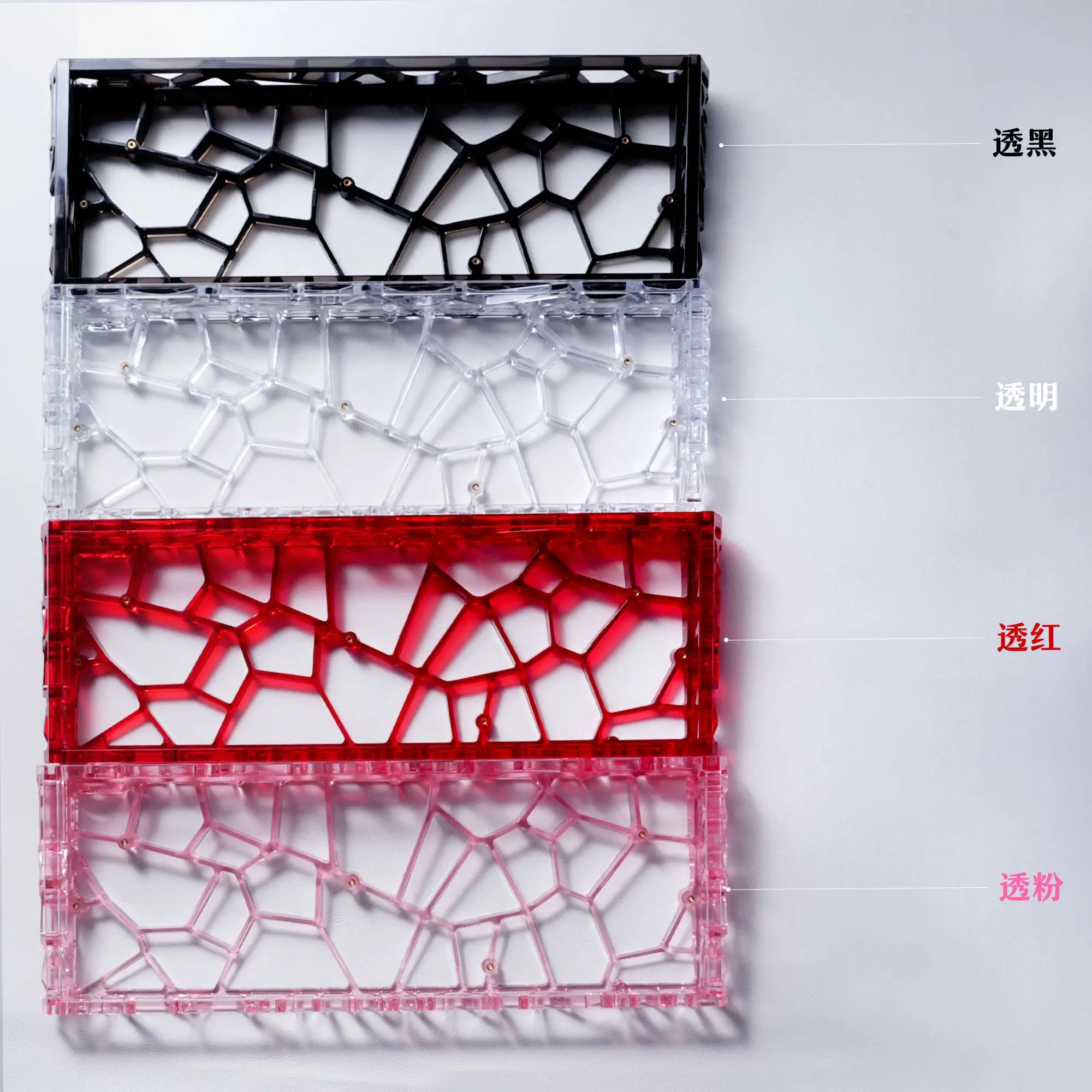 GH60/Wooting60/MAD60 Hollow Transparent Keyboard Shell 60% Keys Layout Keyboard Case for PC Accessory Customized Keyboard Shell