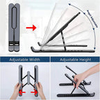 Foldable Laptop Stand Adjustable Portable Notebook Bracket Support Base Ergonomic Design Holder For Macbook Air Pro Accessories