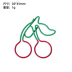 10/20pcs Red Retro Japanese Paper Clip Tomato Strawberry Cherry Scrapbook Paper Clip Book Page Memo Fixed Clips Student Supplies