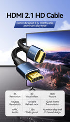 Vention HDMI-Compatible 2.1 Cable 8K/60Hz 4K/120Hz for Xiaomi Mi Box PS5 Dolby Vision 48Gbps HDMI-Compatible 8K HDMI 2.1 Cable