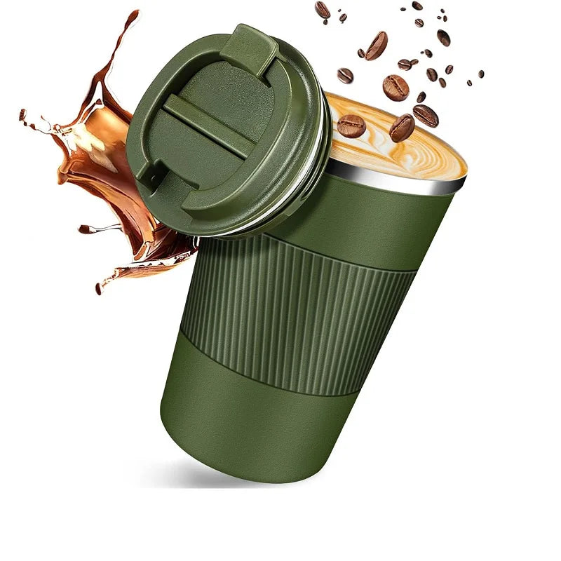 Stainless Steel Coffee Cup Thermal Mug Travel Leak Proof Thermal Bottle Tea Coffee Mug  Reusable Hot Cold Drinks Insulated Cup