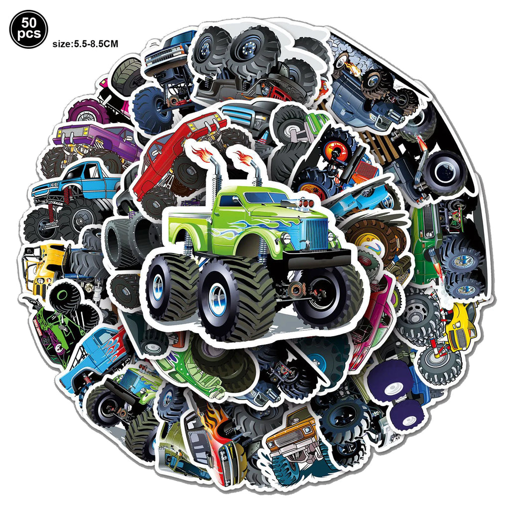 Monster Truck Party Supplies Disposable Tableware Plates Napkin Banner Tablecloth for Kids Boys 2nd Birthday Party Decorations