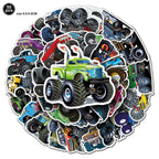 Monster Truck Party Supplies Disposable Tableware Plates Napkin Banner Tablecloth for Kids Boys 2nd Birthday Party Decorations