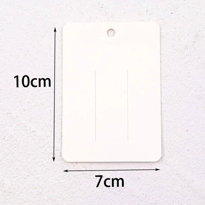 50pcs 7*10cm Barrettes Hairpins Packing Cards Kraft Paper Card For Hair Accessories Display Card Hair Clip Packaging Price Tags