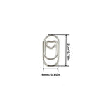 30pcs Silver Mini Heart Paper Clips Photo Cards Packing Materials Photo Clips Metal Paperclip Bookmark School Office Accessories