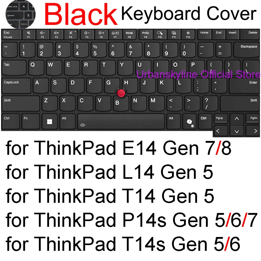 Keyboard Cover for Lenovo ThinkPad 14 X1 Carbon X1 Gen 13 12 11 10 P1 E14 L14 P14s T14 T14s P1 Silicone Protector Skin Case 2025