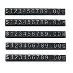 5 Sets Combined Price Tag Euro Dollar Number Digit Cubes Stick For Clothes Phone Laptop Jewelry Showcase Counter Price Display