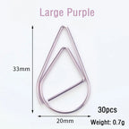 30/50pcs Paper Clip Mini Heart Gold Rose Gold Color Clip Bookmark Binder Office Accessories Paper Binder Clips Patchwork Clip