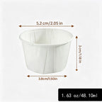 100pcs Disposable Paper Medicine Cups 1.63oz Mini Paper Cup for Medication Pills Distribution Food Tasting Cups Sauce Cups