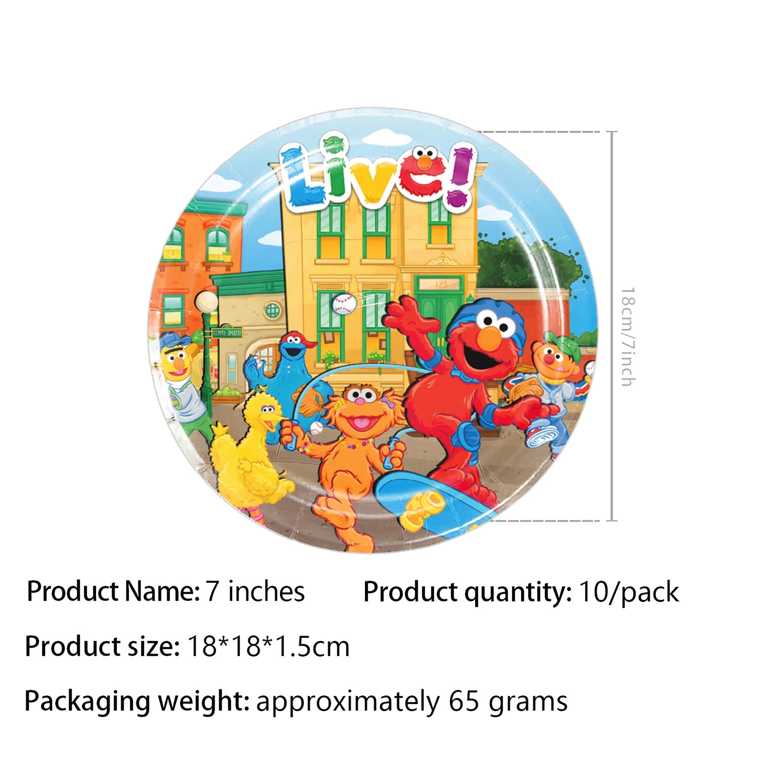 Cartoon SEsame-Streets Birthday Party Set Supplies Kids Disposable Tableware Balloon Cake Topper Banner Plates Decoration