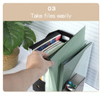 Simple Foldable Office Desktop File Storage Vertical A4 Folder With Inserts Box Large Capacity 9 Color Choices