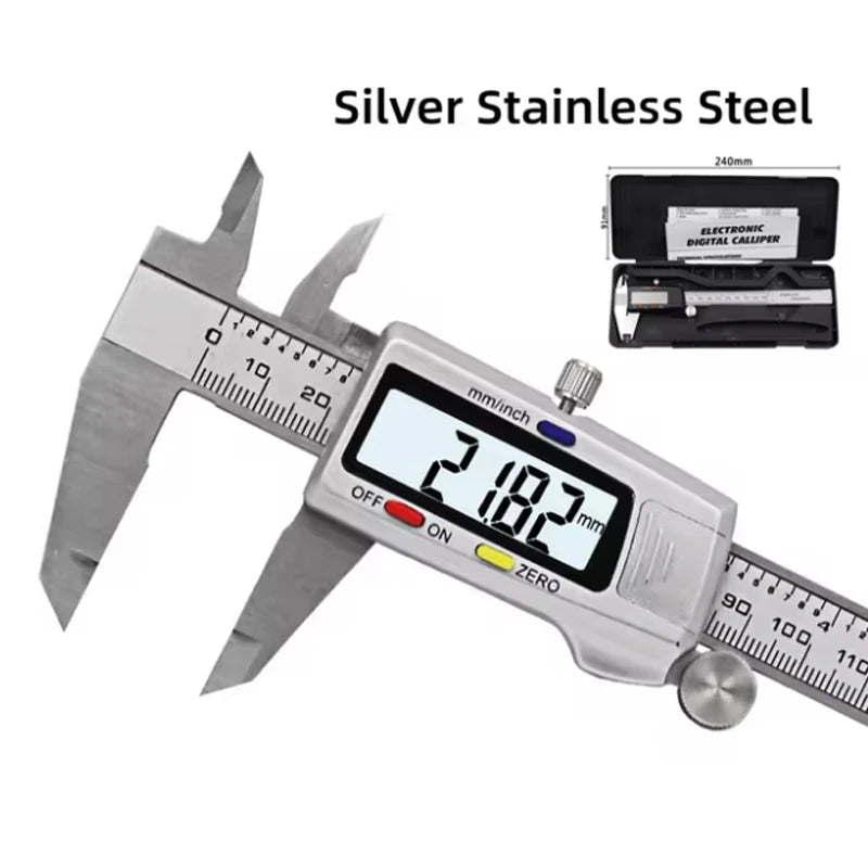 Stainless Steel Digital Vernier Calipers, Messschieber Paquimetro Measuring Instruments, Measuring Tools, 6 ", 150mm