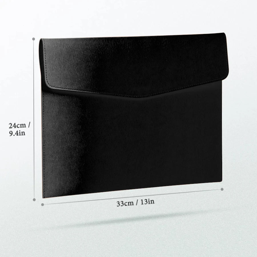 A4 Portable File Storage Bag Durable PU Material Expandable Folder - Popular File Storage Manager