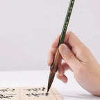 Traditional Chinese Calligraphy Brush Oil Painting Wolf Hair Scriptures Writing Brush Oil Watercolor Wood Art Paint Brush