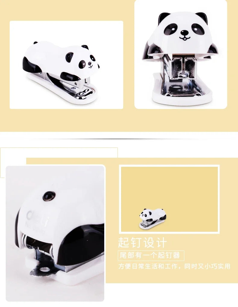 Cute Little Animals Panda Stapler Set Escolar Papelaria School Office Supply Student Prize Birthday Gift