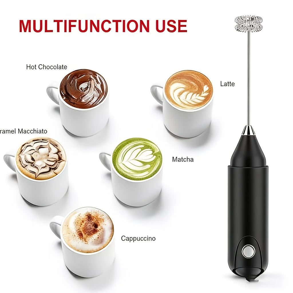 1/2sets Electric Handheld Egg Beater Coffee Milk Frother Portable Milk Foam Maker for Baking Food Mixer Essential Kitchen Tool