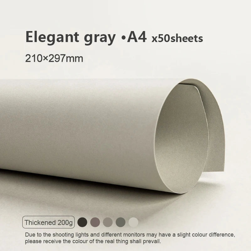 A4 Colored Cardstock 50sheets Thickened Hard Paper 200 gsm Card Stock Colorful Drawing Paper for DIY Art Card Making Scrapbook