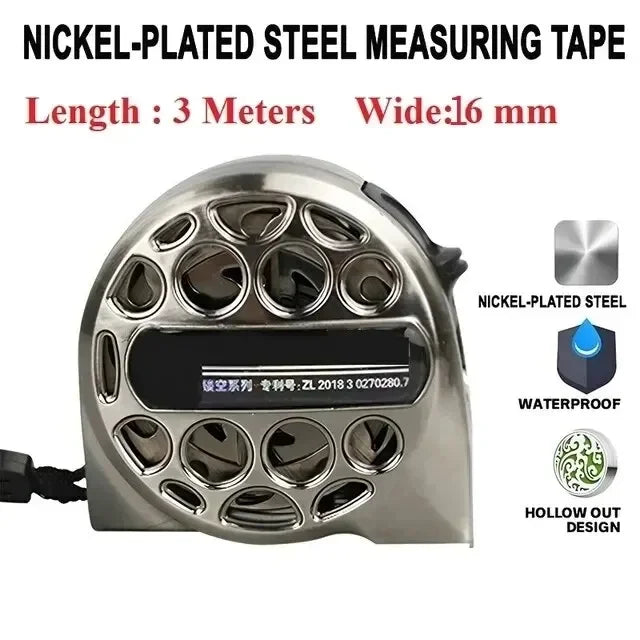 New 3/5/7.5M Metric Tape Measure Stainless Steel Anti-corrosion Retractable Ruler Woodworking Ruler Metric Tape Measuring Tools